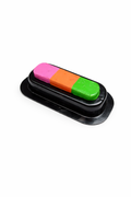 UV Neon Face Paint Stamp — Green, Orange & Pink