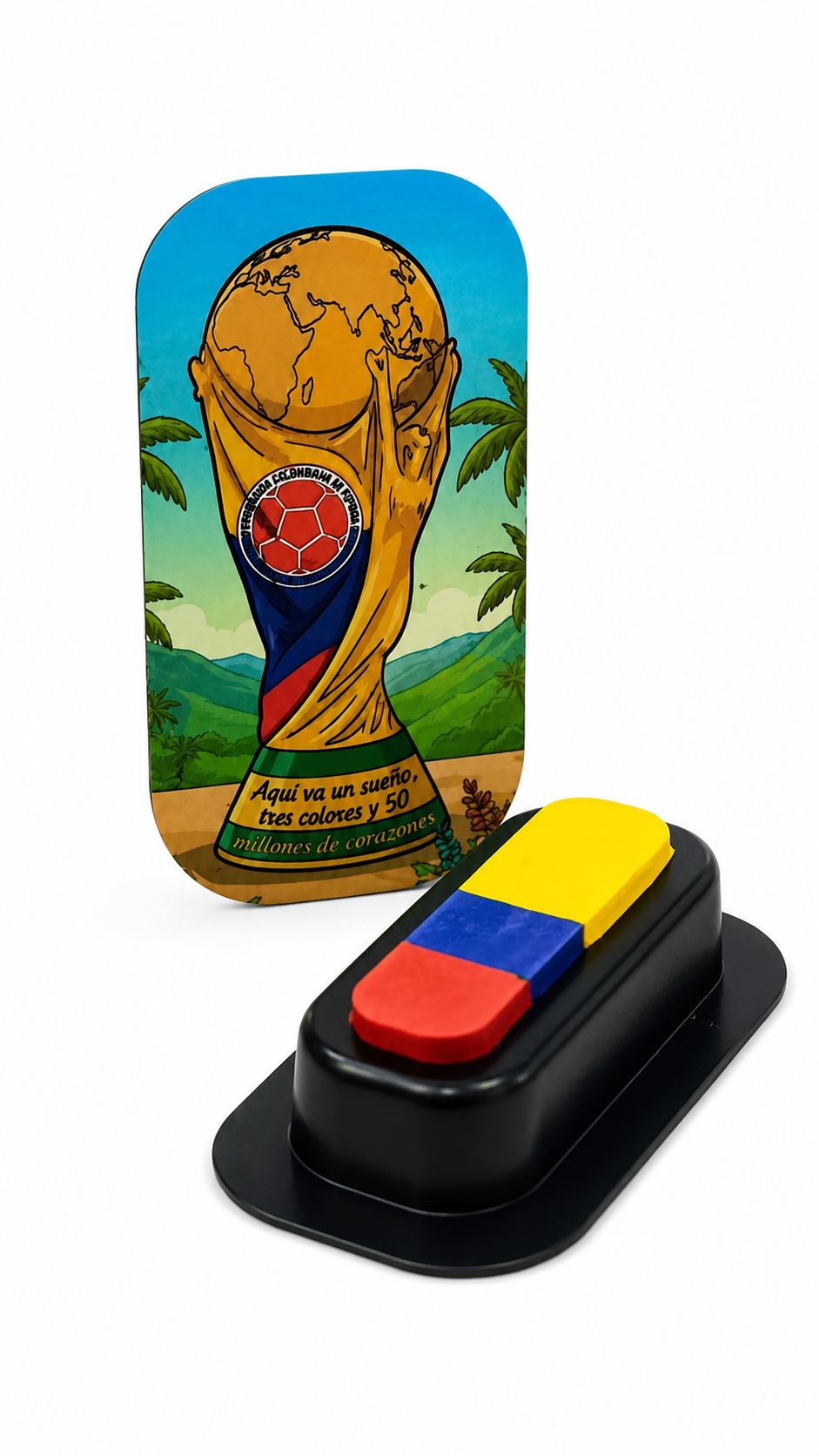 Colombia Flag Face Paint Stamp — FIFA World Cup 2026