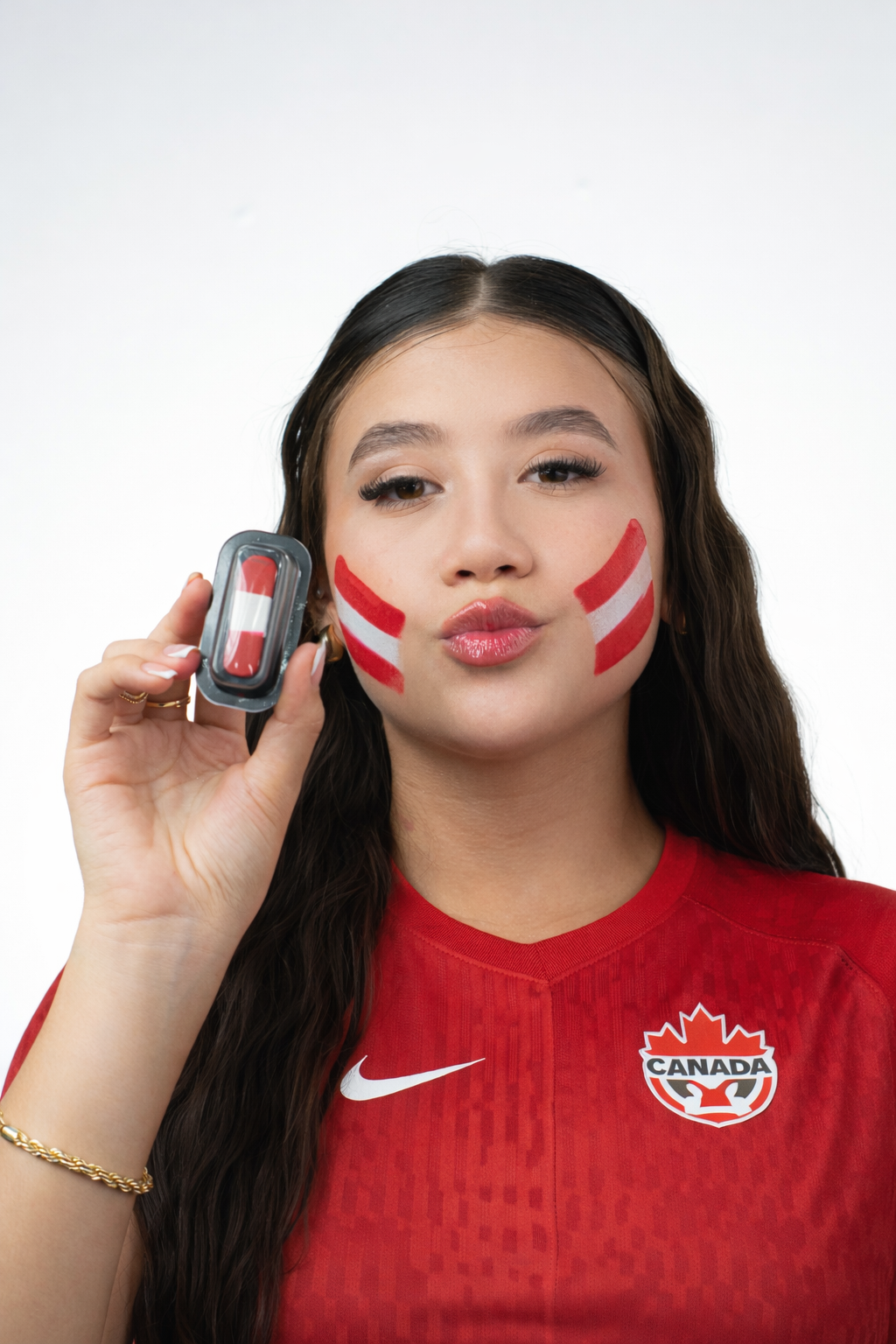 Canada Flag Face Paint Stamp — FIFA World Cup 2026
