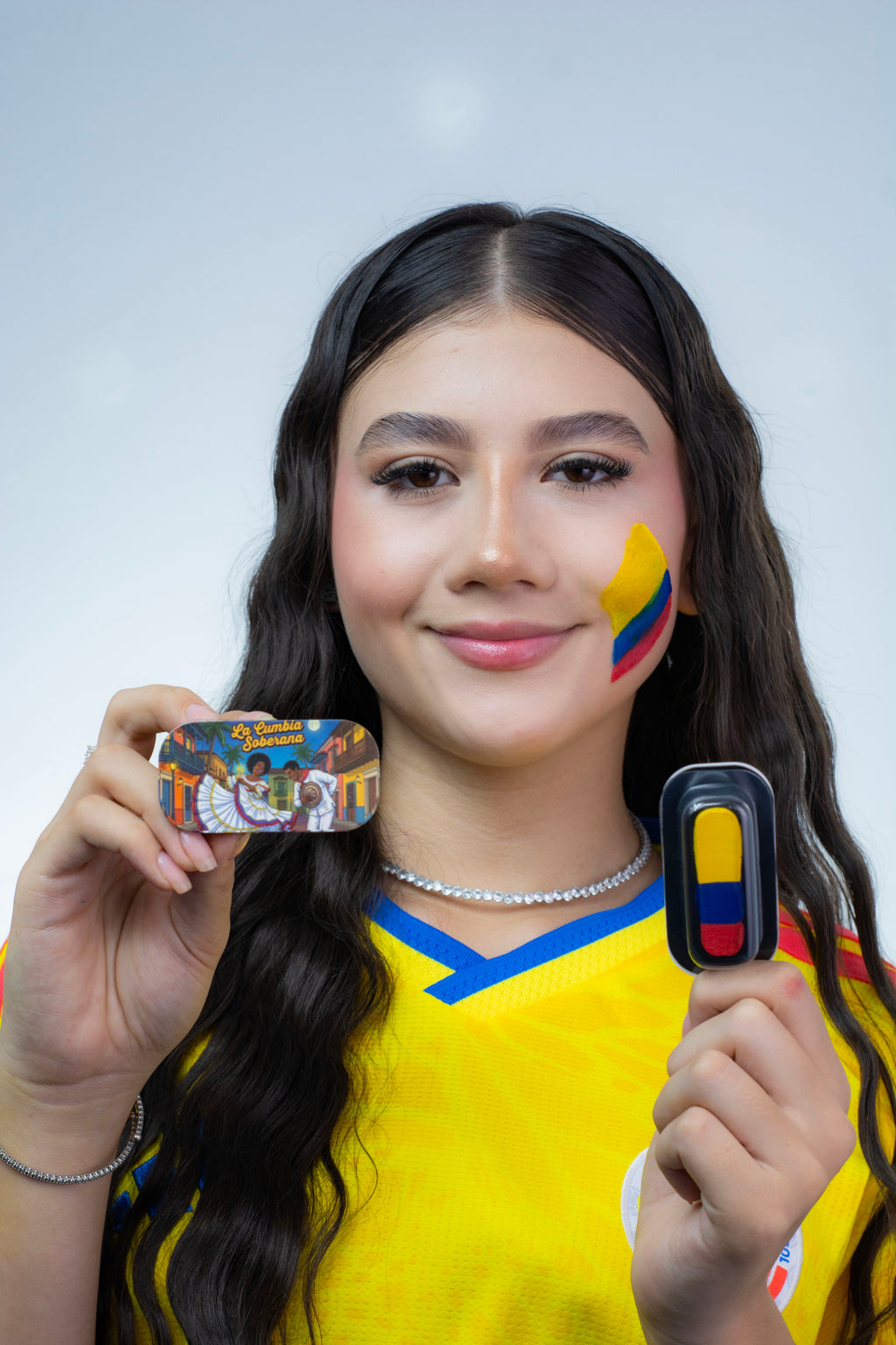 Colombia Flag Face Paint Stamp — FIFA World Cup 2026