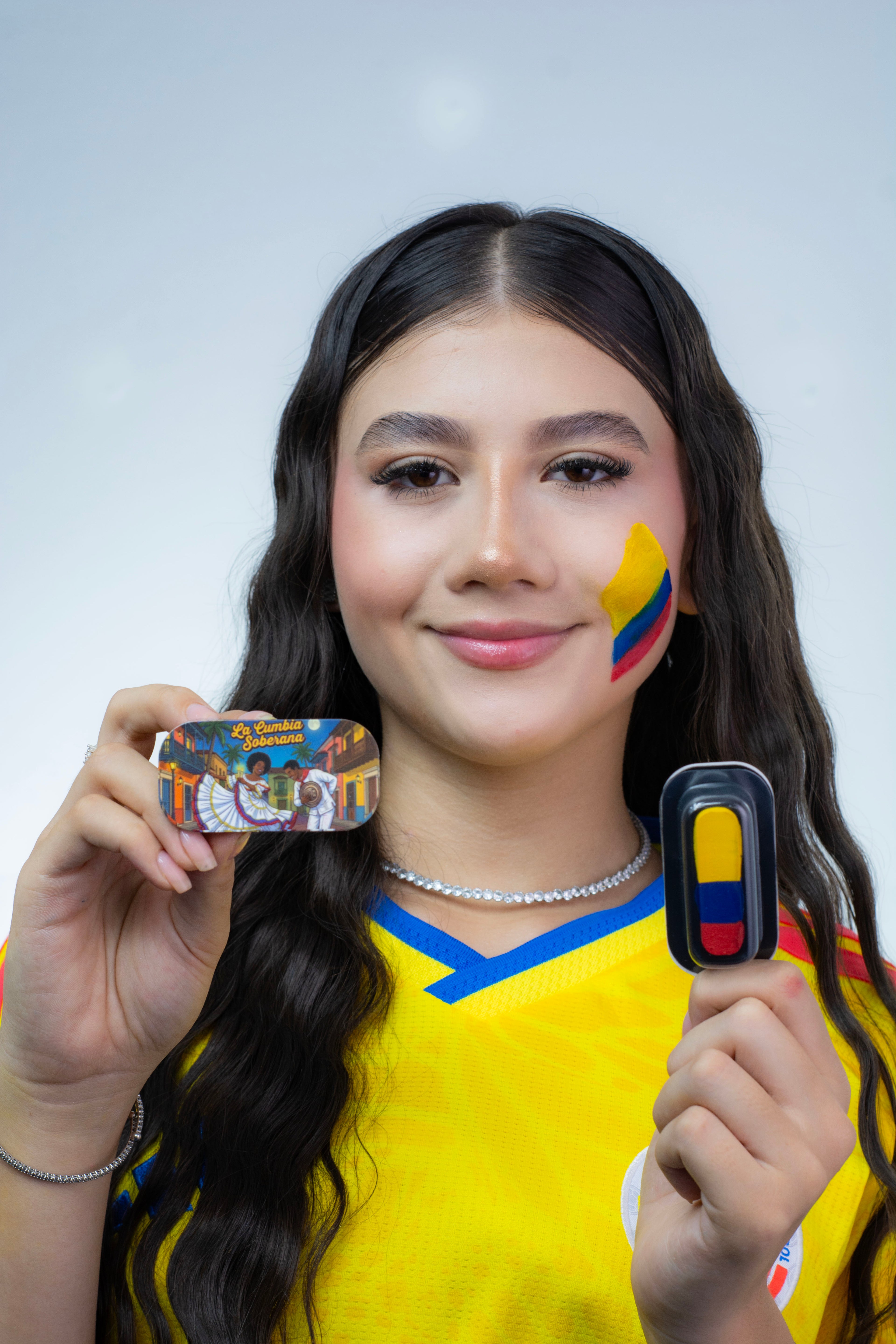 Colombia Flag Face Paint Stamp — FIFA World Cup 2026