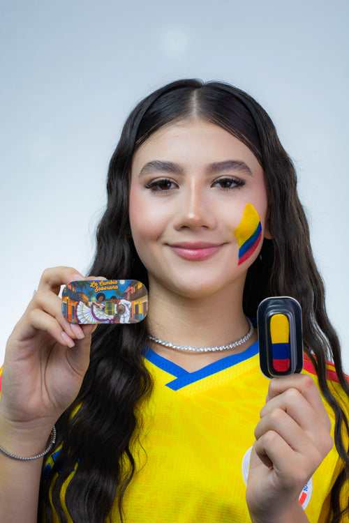 Colombia Flag Face Paint Stamp — FIFA World Cup 2026