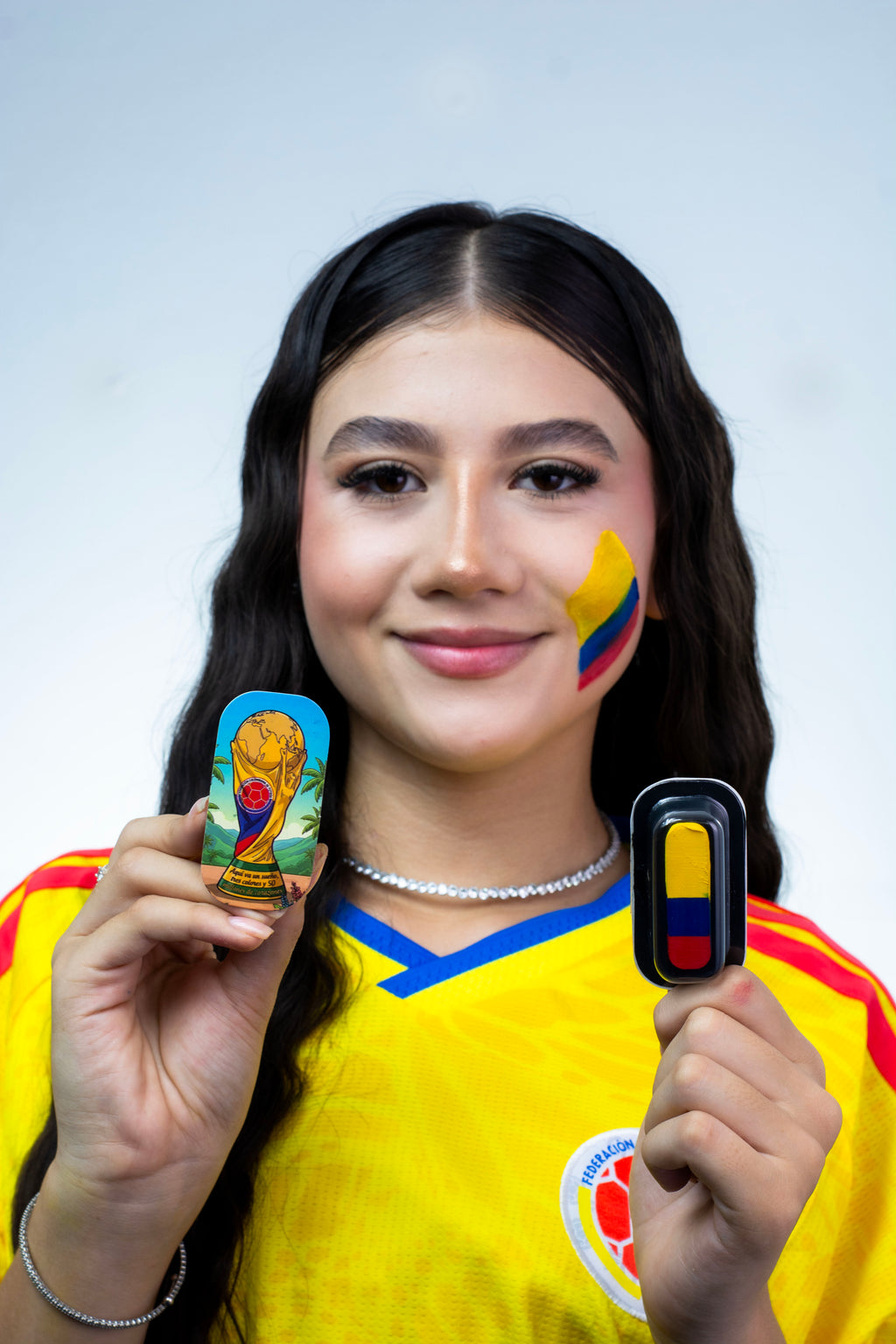 Colombia Flag Face Paint Stamp — FIFA World Cup 2026