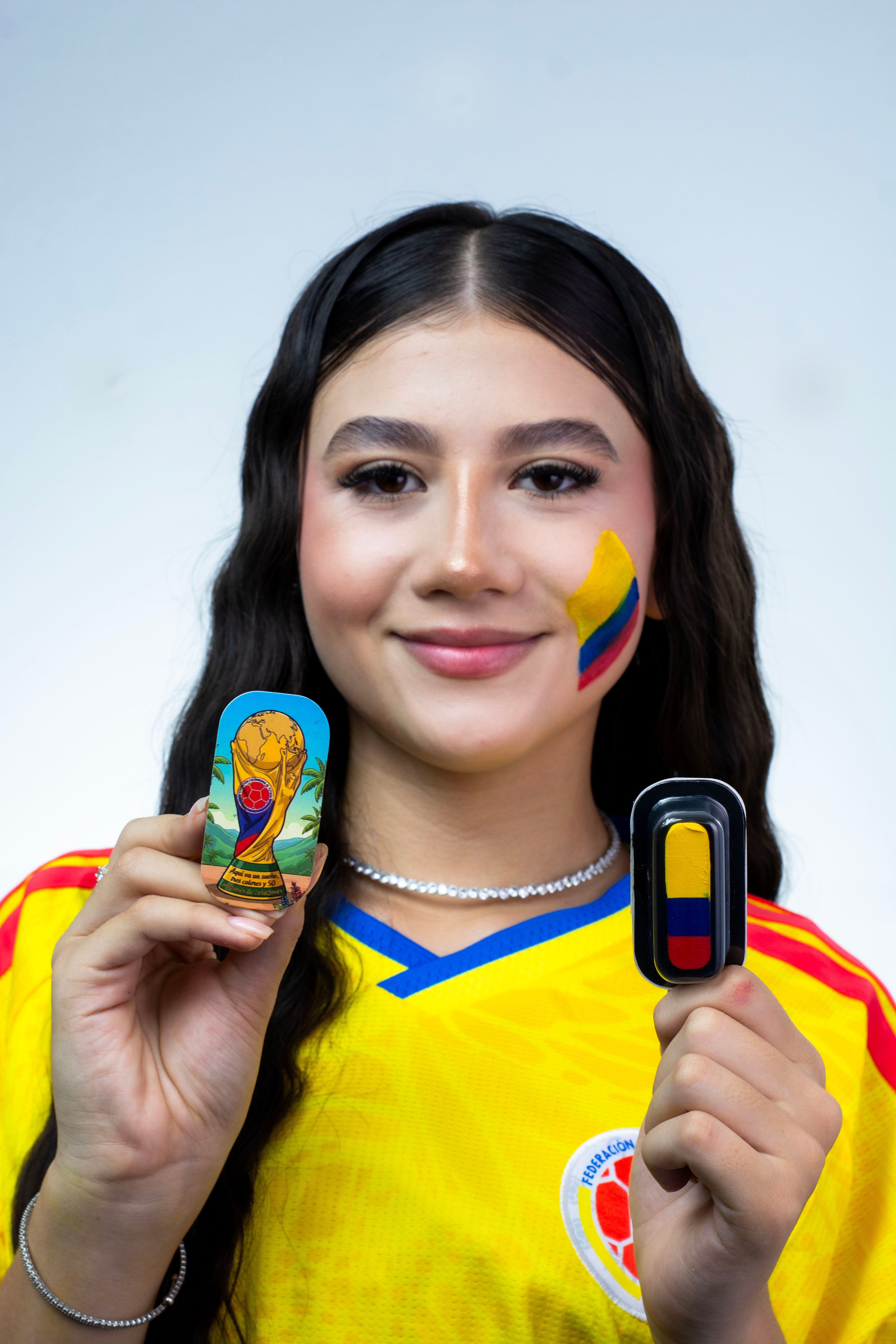 Colombia Flag Face Paint Stamp — FIFA World Cup 2026