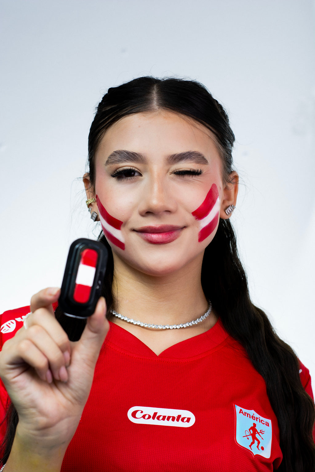 América de Cali Face Paint Stamp — Soccer Fan Gear