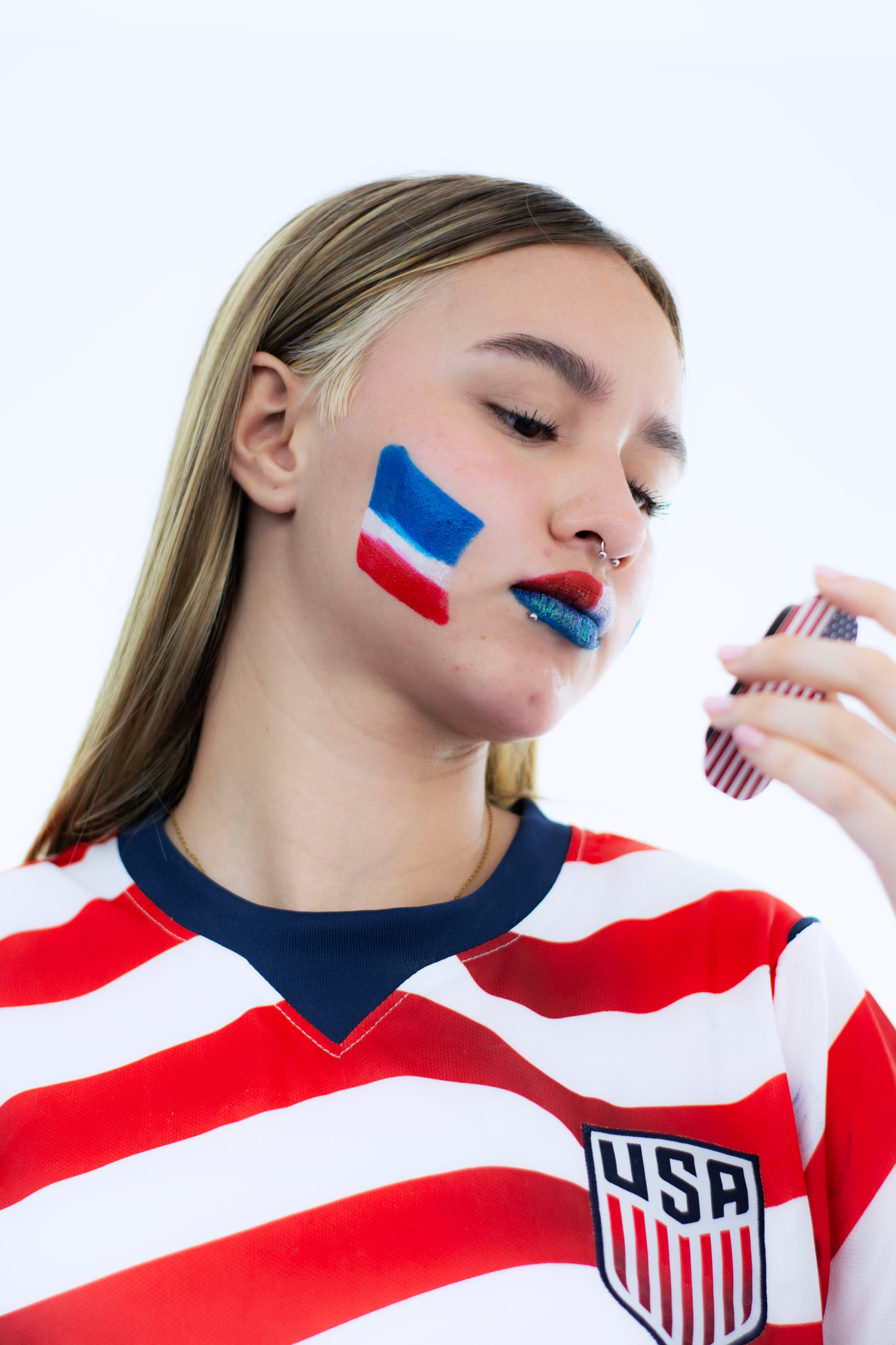 USA Flag Face Paint Stamp — FIFA World Cup 2026