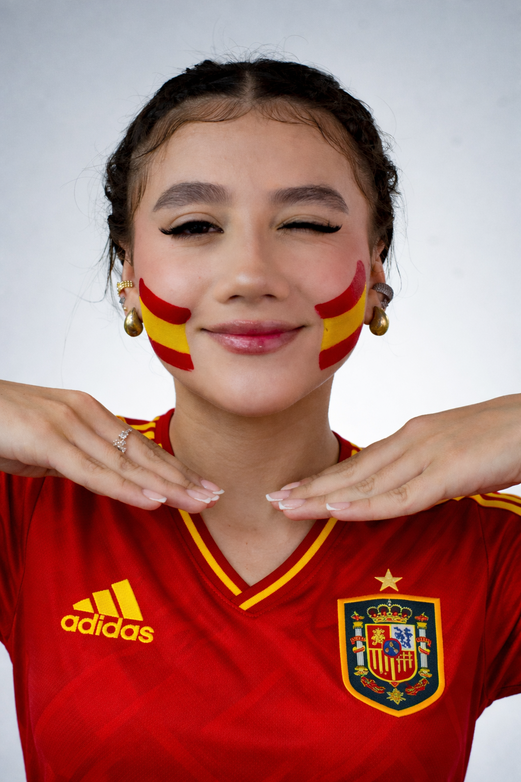 Spain Flag Face Paint Stamp — FIFA World Cup 2026