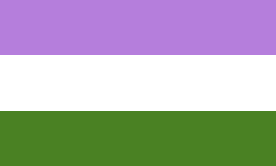 Genderqueer Pride Flag Face Paint Stamp