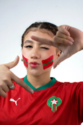 Morocco Flag Face Paint Stamp — FIFA World Cup 2026