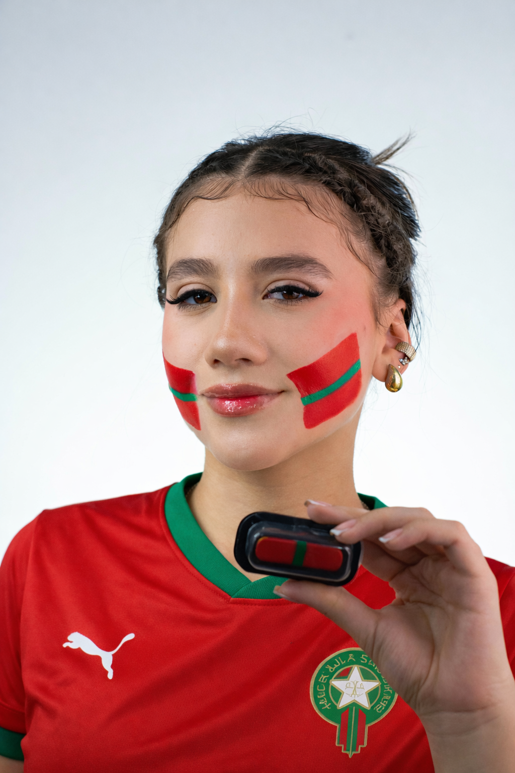 Morocco Flag Face Paint Stamp — FIFA World Cup 2026