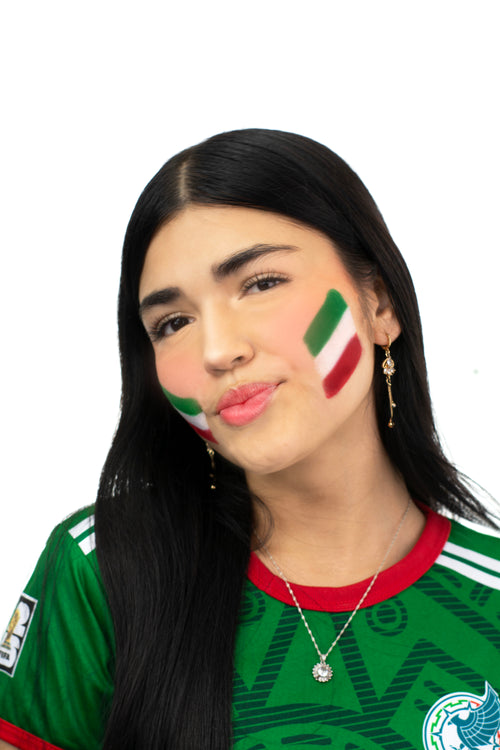 Mexico Flag Face Paint Stamp — FIFA World Cup 2026