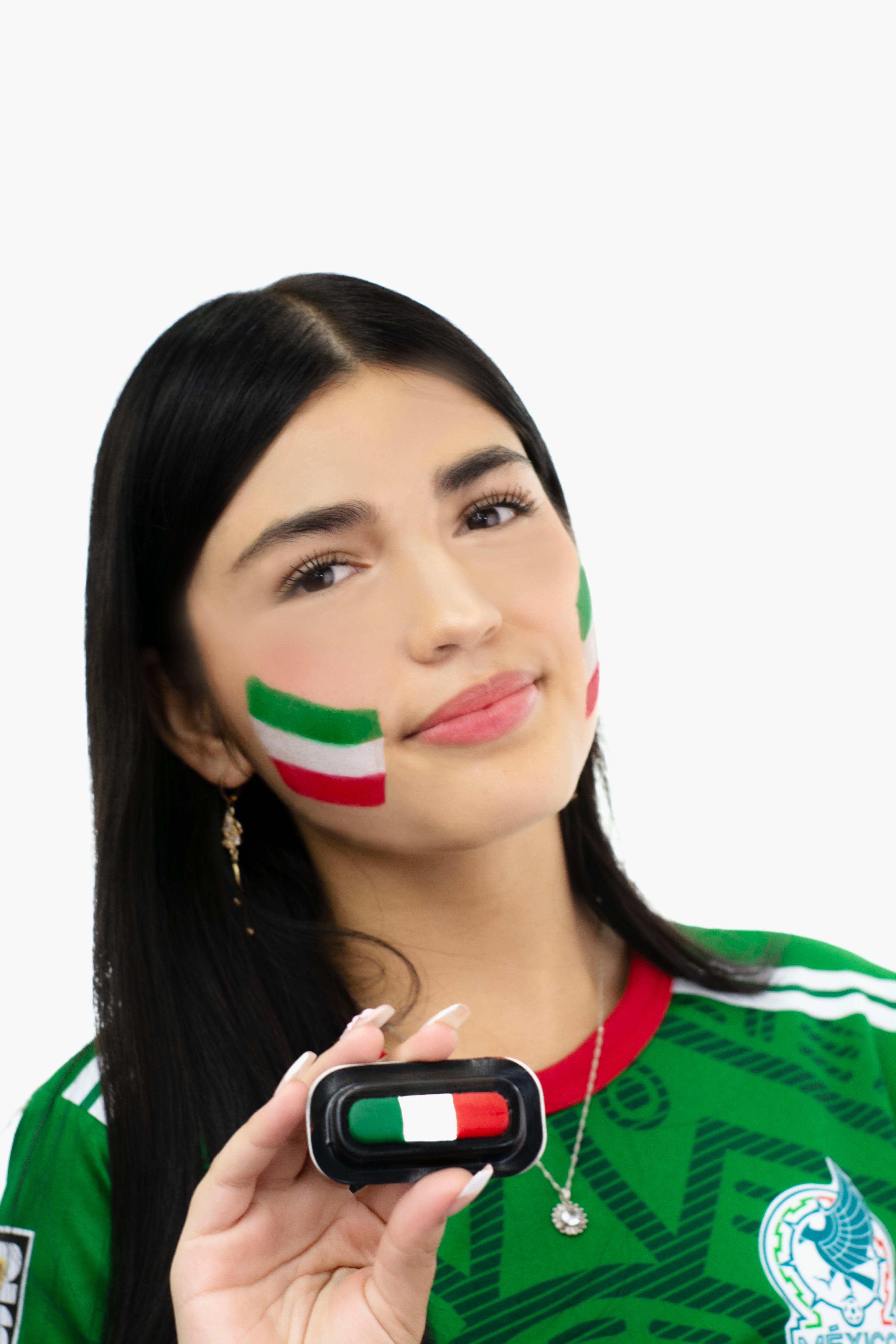 Mexico Flag Face Paint Stamp — FIFA World Cup 2026