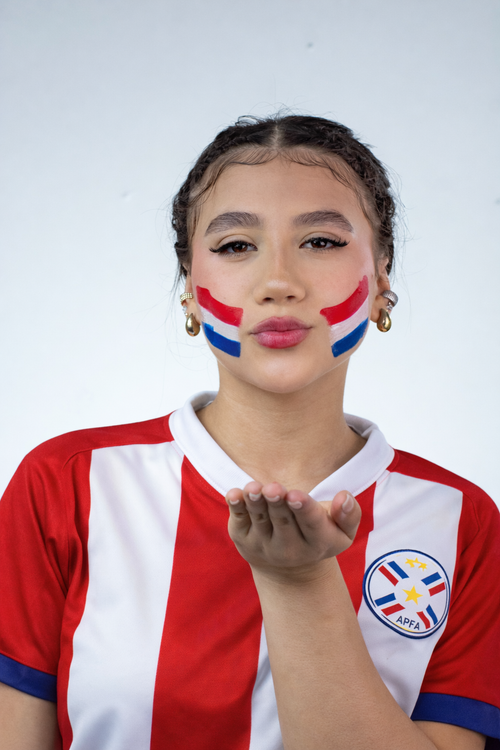 Paraguay Flag Face Paint Stamp — FIFA World Cup 2026