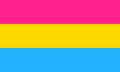 Pansexual Pride Flag Face Paint Stamp