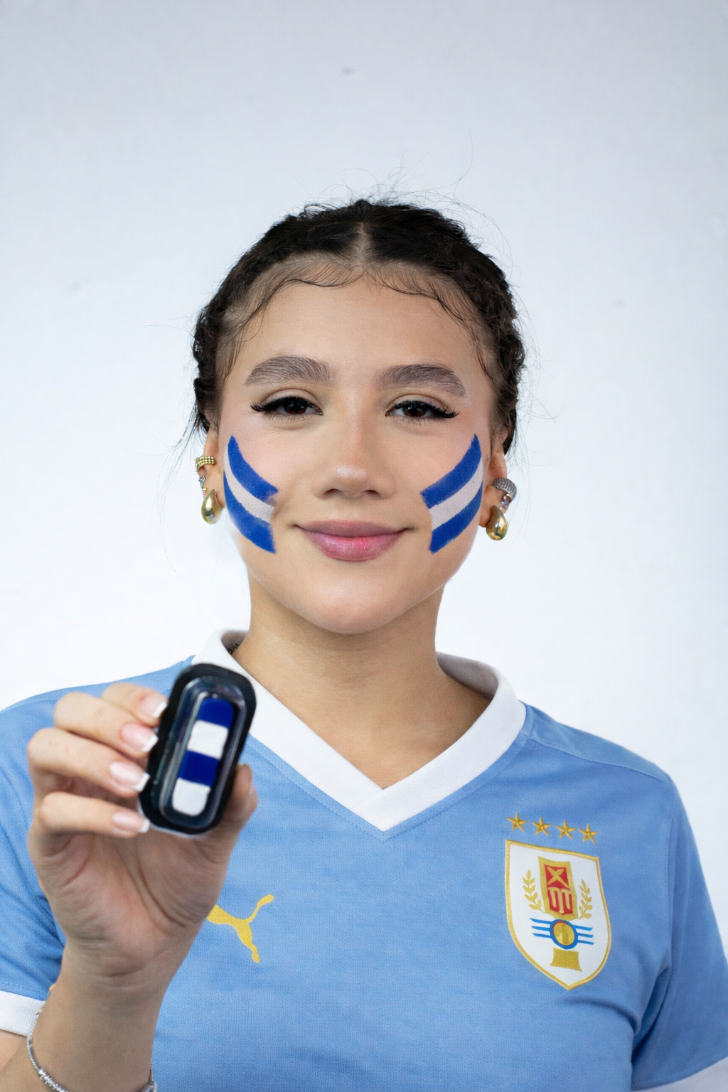 Uruguay Flag Face Paint Stamp — FIFA World Cup 2026