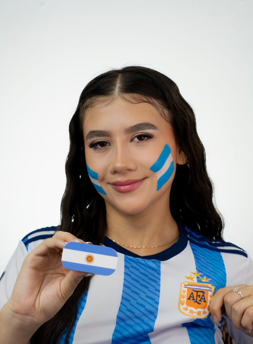 Argentina Flag Face Paint Stamp — FIFA World Cup 2026