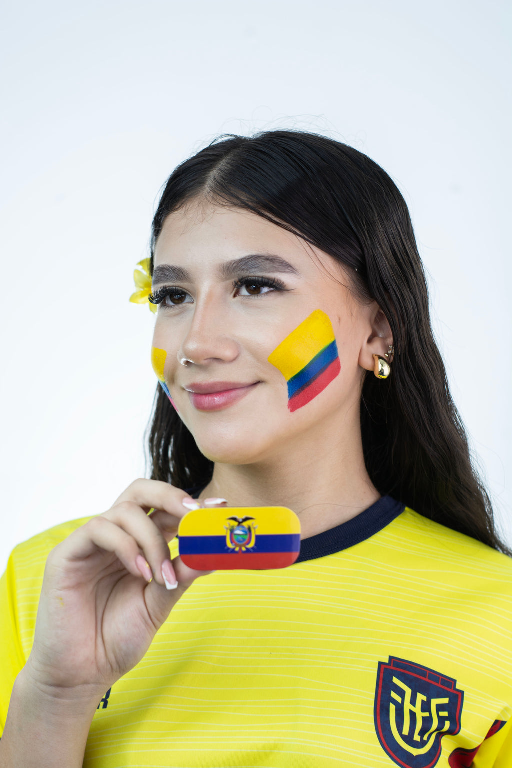 Ecuador Flag Face Paint Stamp — FIFA World Cup 2026