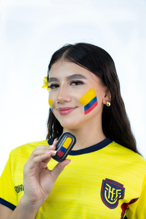 Ecuador Flag Face Paint Stamp — FIFA World Cup 2026