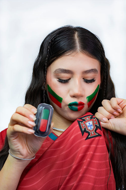 Portugal Flag Face Paint Stamp — FIFA World Cup 2026