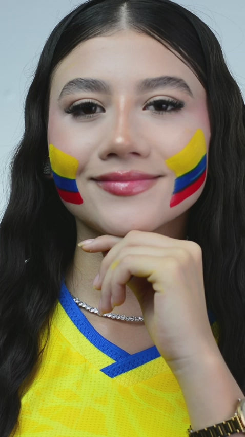 Colombia Flag Face Paint Stamp — FIFA World Cup 2026
