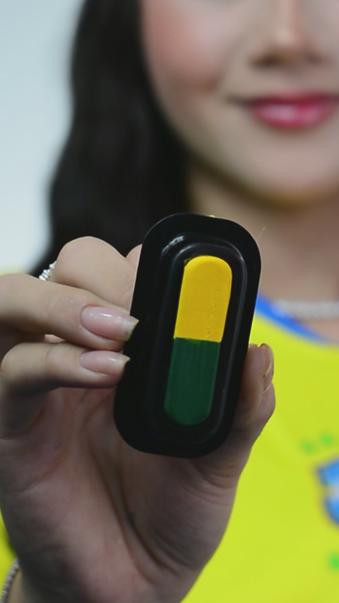 Brazil Flag Face Paint Stamp — FIFA World Cup 2026