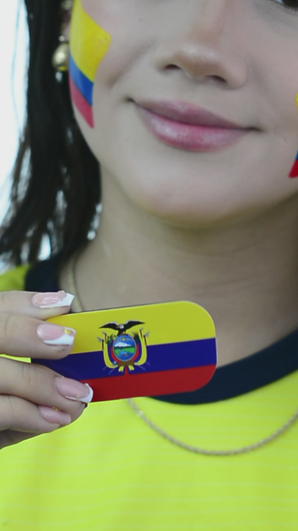 Ecuador Flag Face Paint Stamp — FIFA World Cup 2026